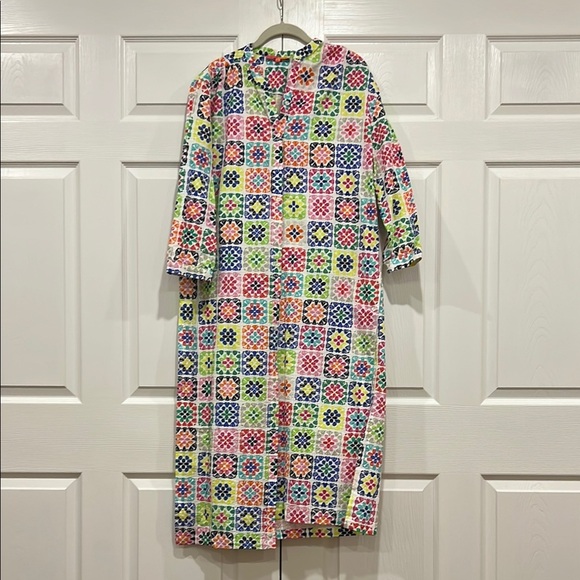 VILAGALLO Amina Dress Womens Multicolor Patchwork Size Large - Picture 1 of 9